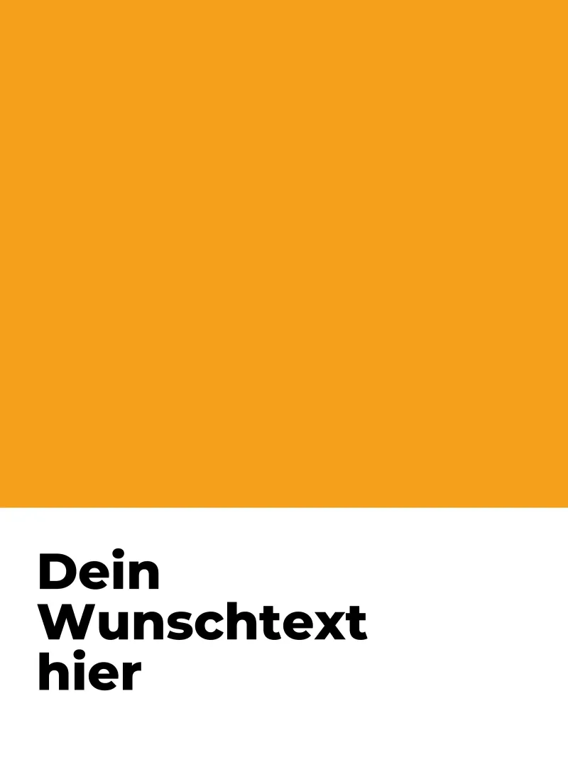 Wunschtext - geometrisch orange poster con telaio in legno da WORTSPIEL