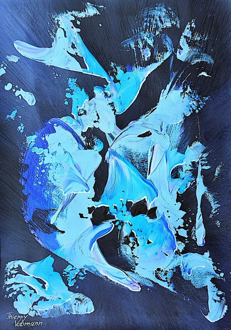 IDEAL GIFT 37 invers forex plate by Thierry Vobmann Abstract painting