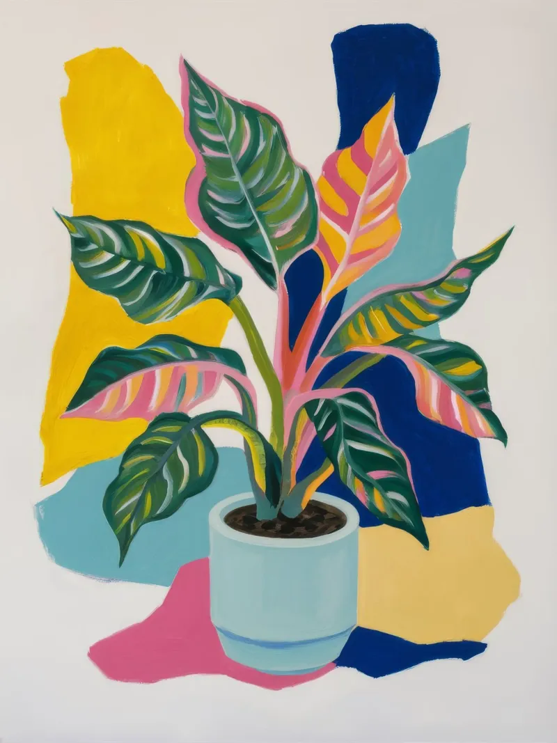 Levendige botanische symfonie canvas van Ebony Carpenter