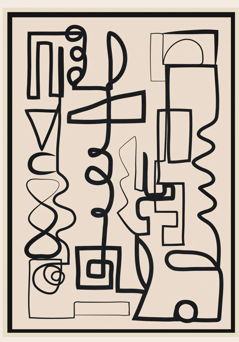 Abstract Line Movement 1 Leinwand von Nadjaa