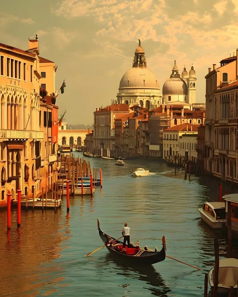 Venedig vintage Kunst canvas by Vintage Travel Art