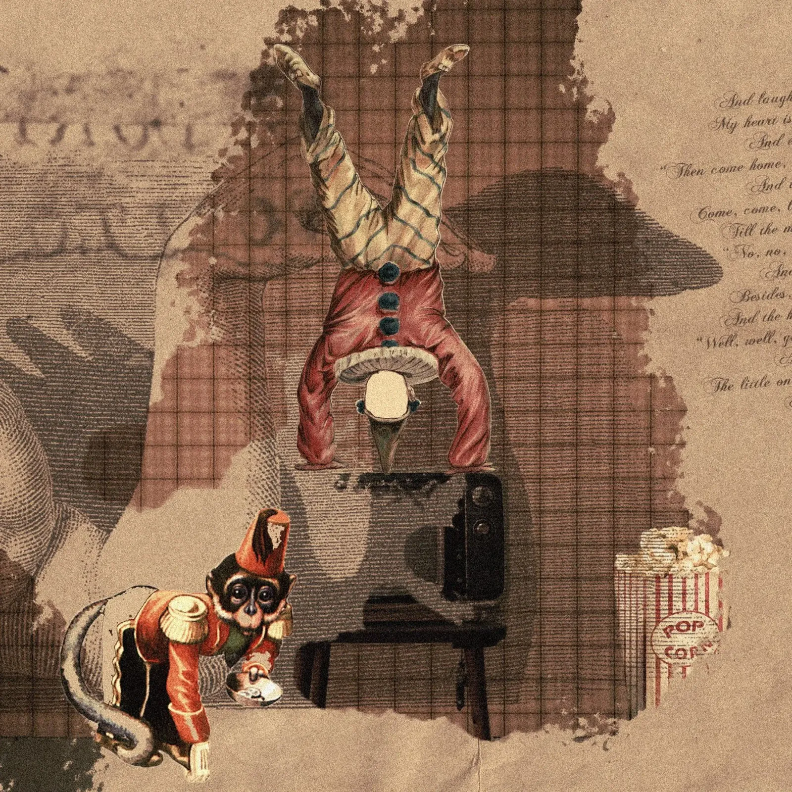 The circus performance 2 canvas with Floater frame by julia-silvestrow