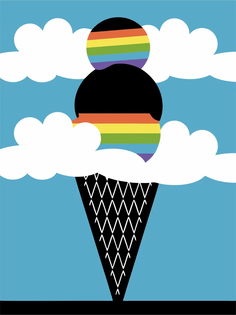 Gelato arcobaleno pellicola backlit da LOOK DIFFERENT