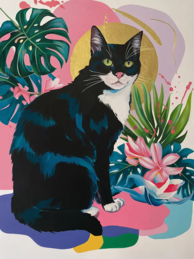 Maestà felina carta hahnemühle da Ebony Carpenter