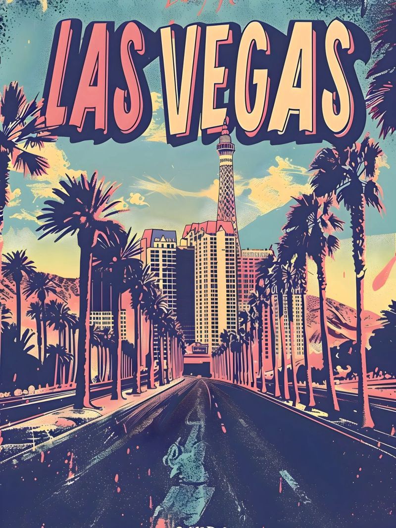 Las Vegas Vintage Reiseposter poster by Vintage Travel Art