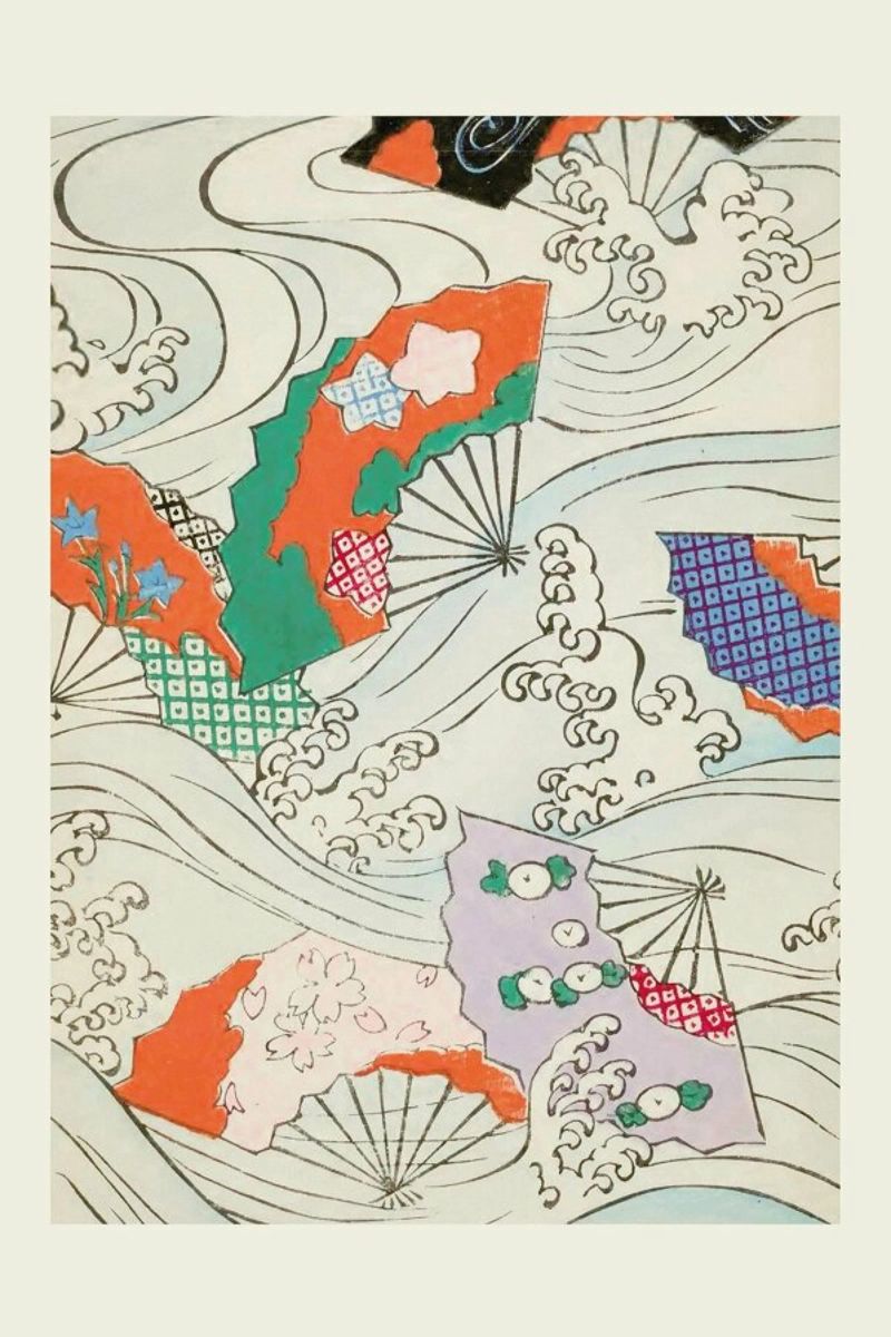 Shin-Bijutsukai - Crest & Fan tela da Vintage by JUNIQE