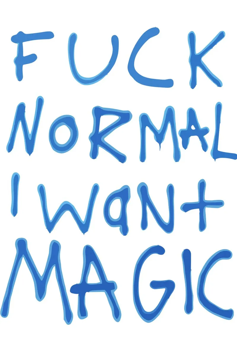 Anti-Normal Mantra canvas met Baklijst van ramosashop