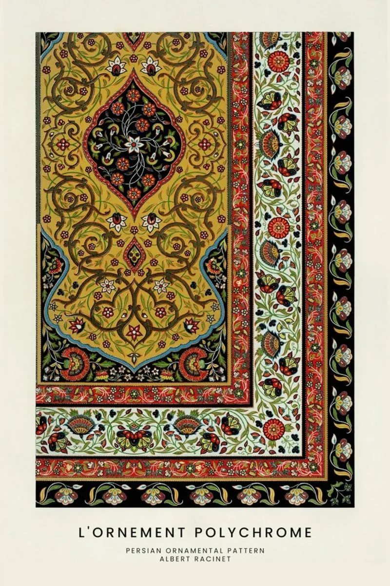 Racinet -  Persian Ornamental Pattern II pellicola backlit da Vintage by JUNIQE