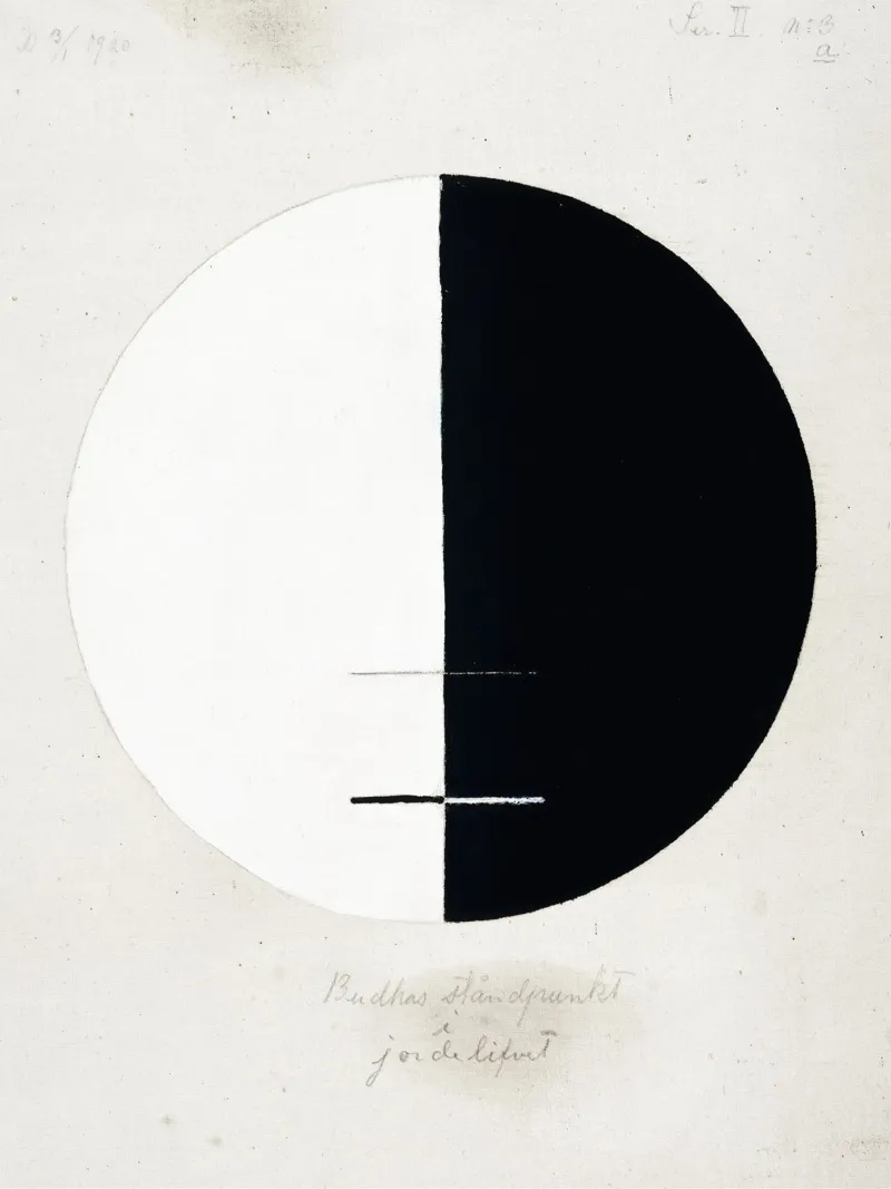 Le point de vue du Bouddha dans la vie terrestre n° 3 par Hilma Klint hahnemühle de Venus Art