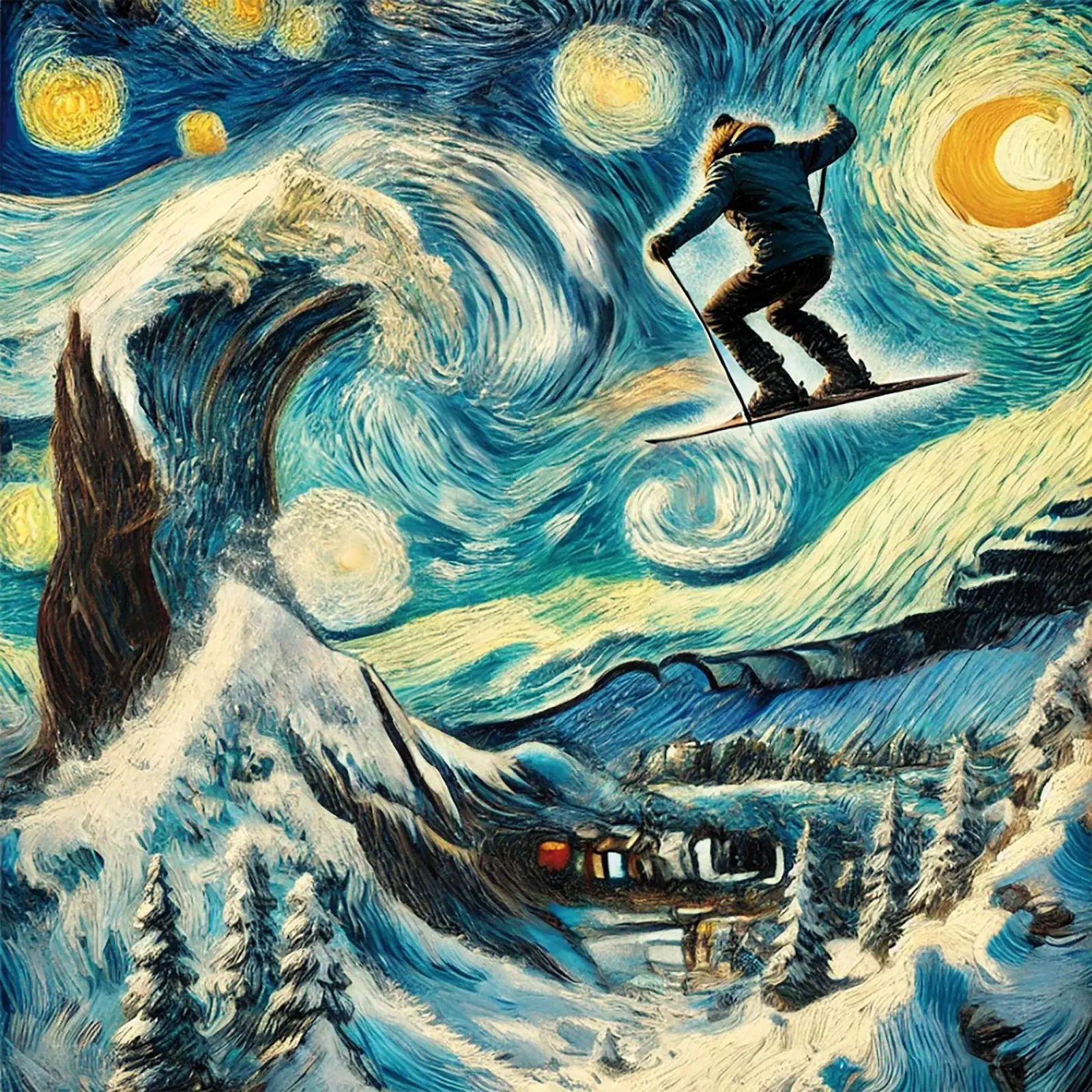 Find the Wave pellicola backlit da Vintage Van Gogh