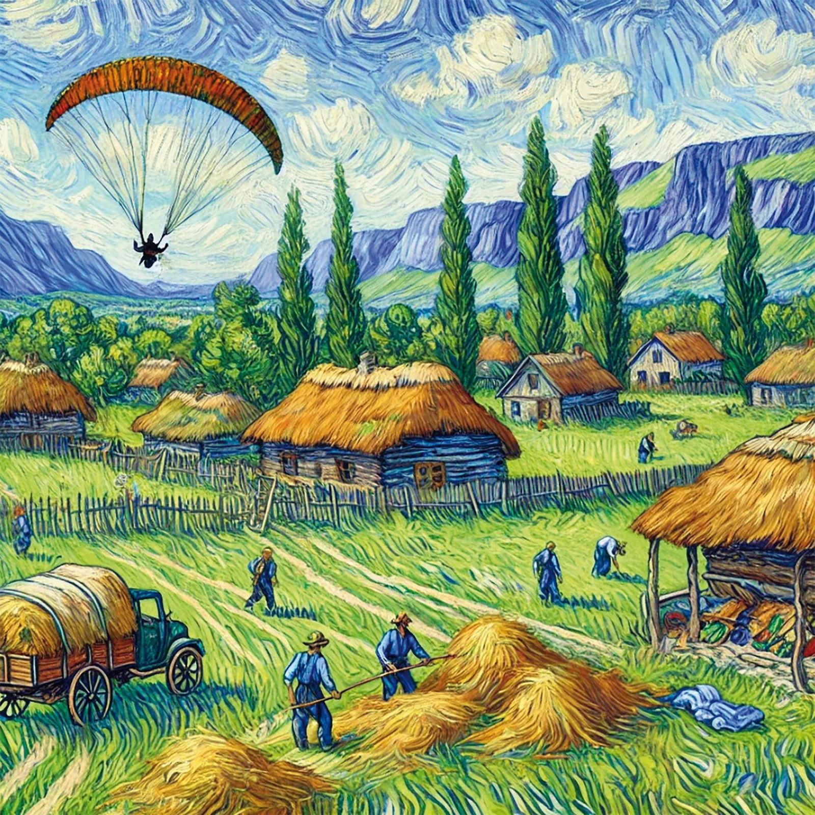 Glide into the Hay Poster von Vintage Van Gogh