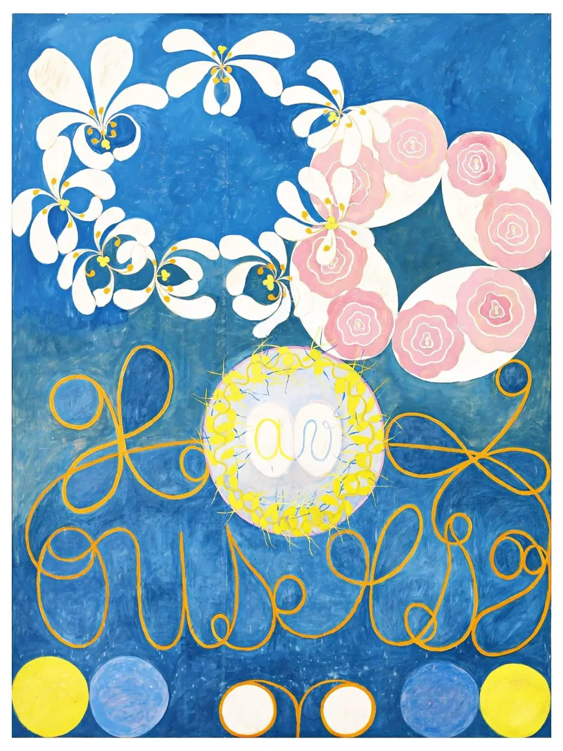 Gruppo d'infanzia IV (1907) di Hilma af Klint pellicola backlit da Venus Art