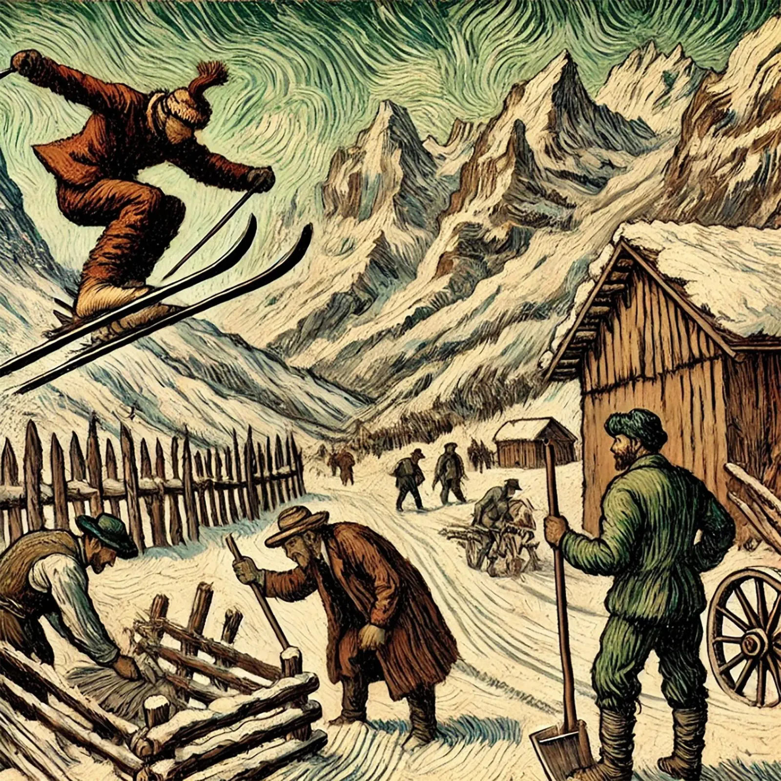 Alpine Grandpa pellicola backlit da Vintage Van Gogh