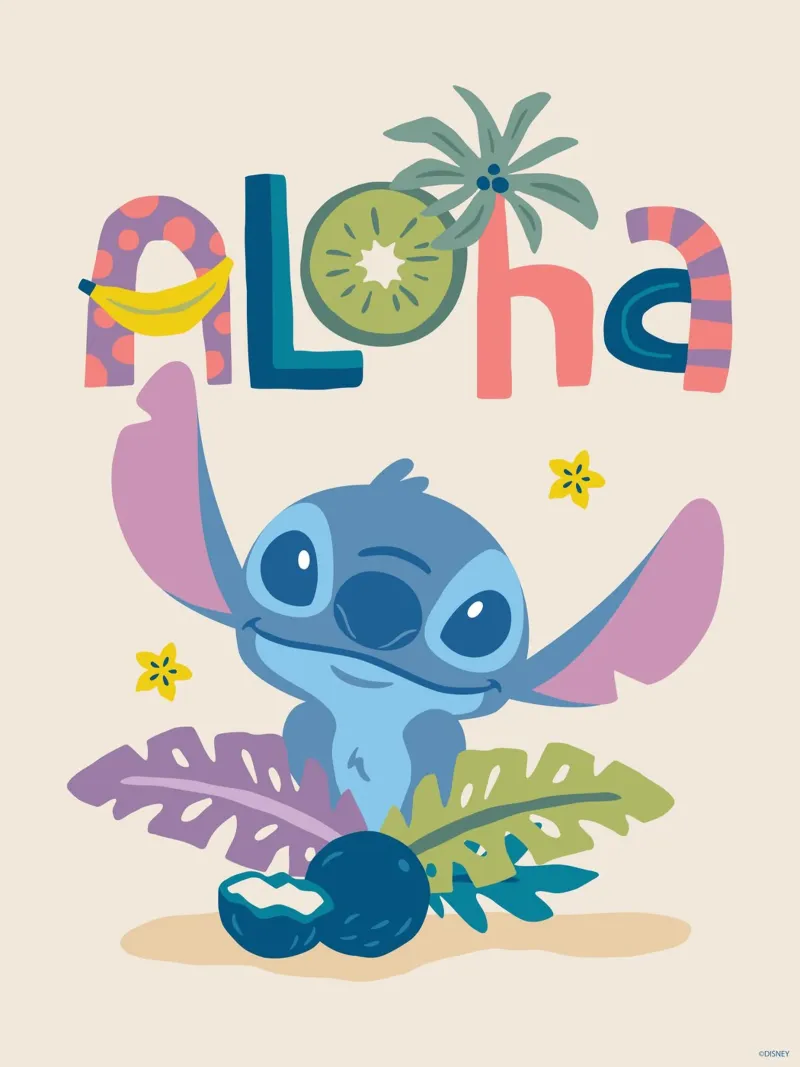 Stitch aloha acrylic glass by Stitch