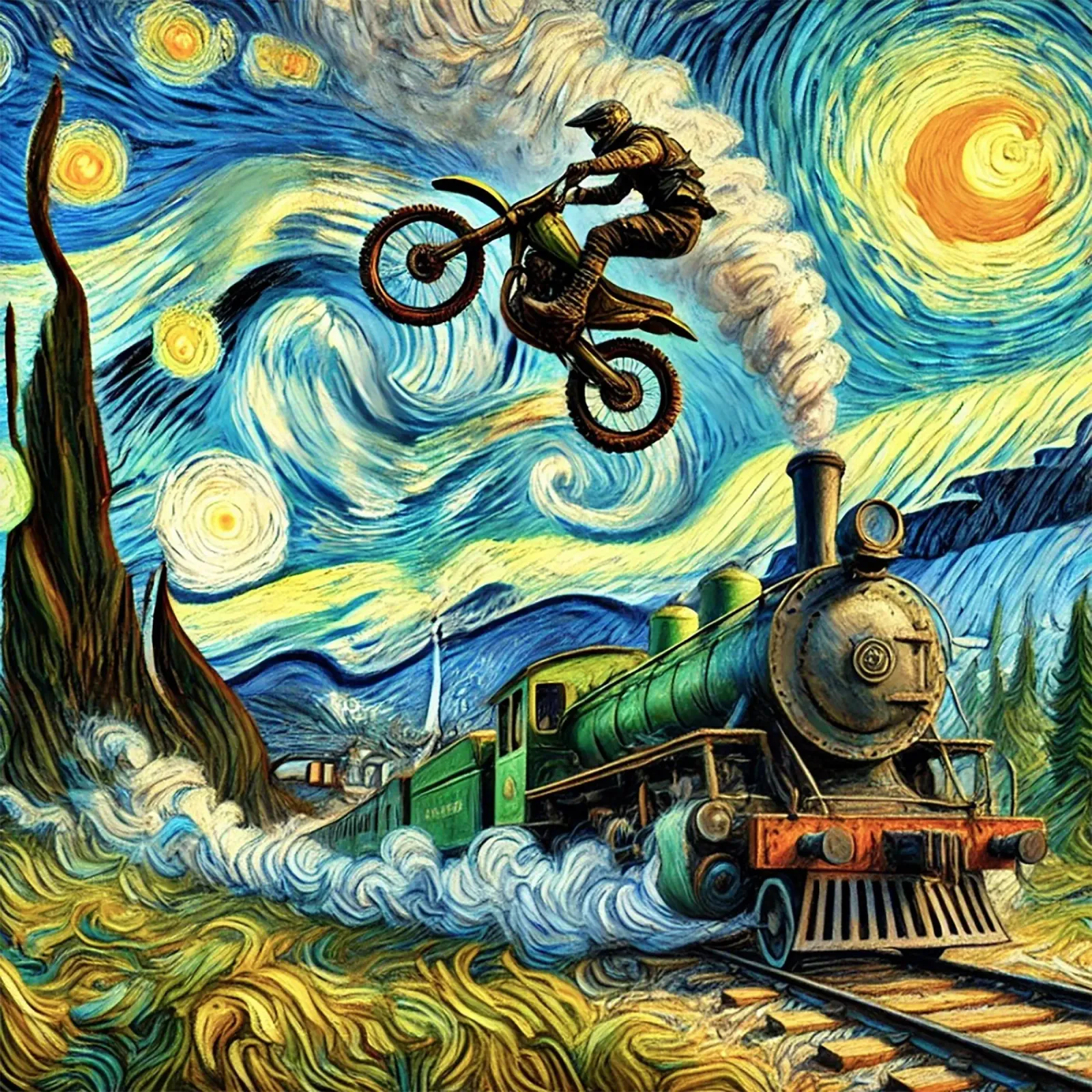 Retro Steampunk pellicola backlit da Vintage Van Gogh