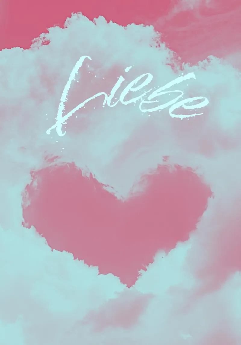LIEBE poster con telaio in plastica da Einfach Uebel