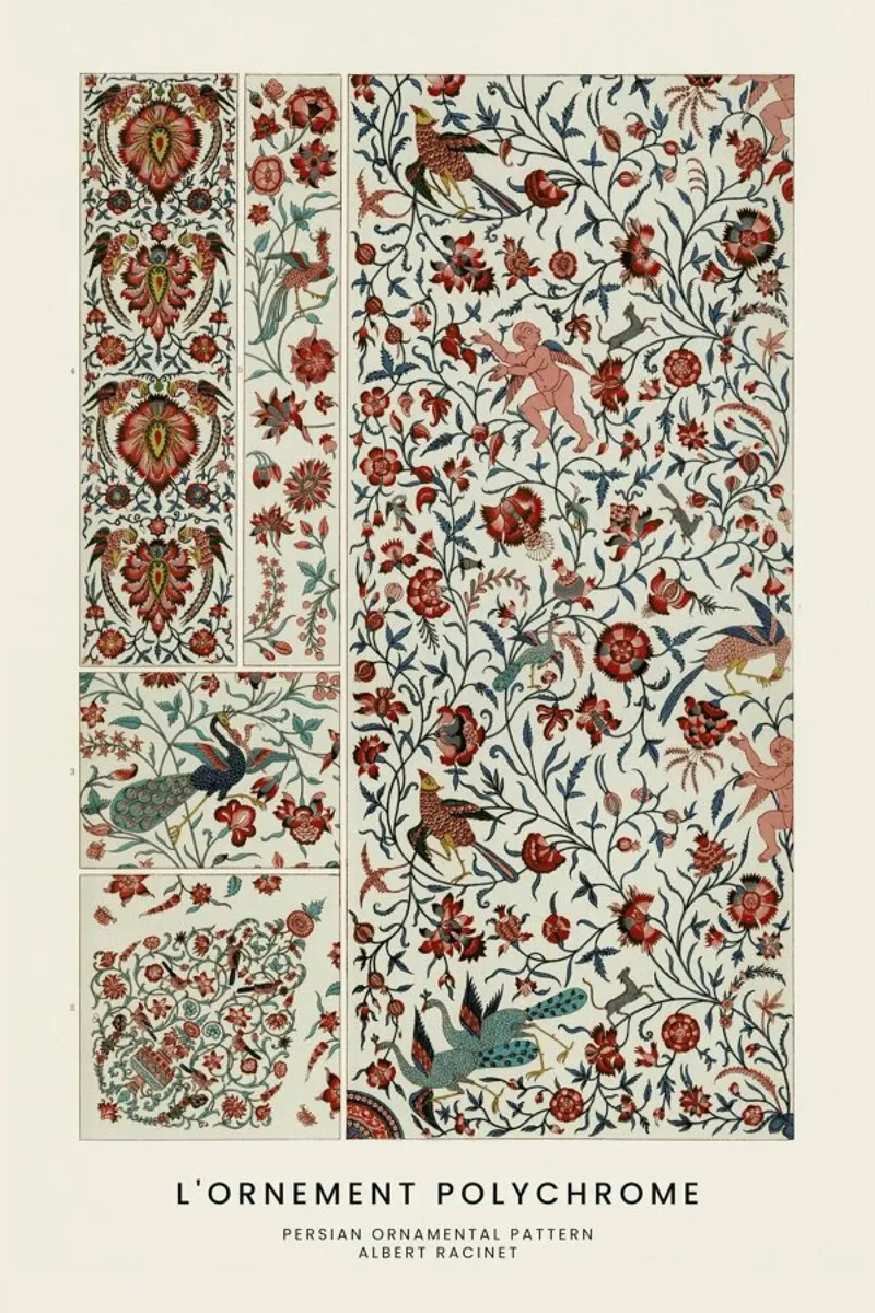 Racinet -  Persian Ornamental Pattern pellicola backlit da Vintage by JUNIQE