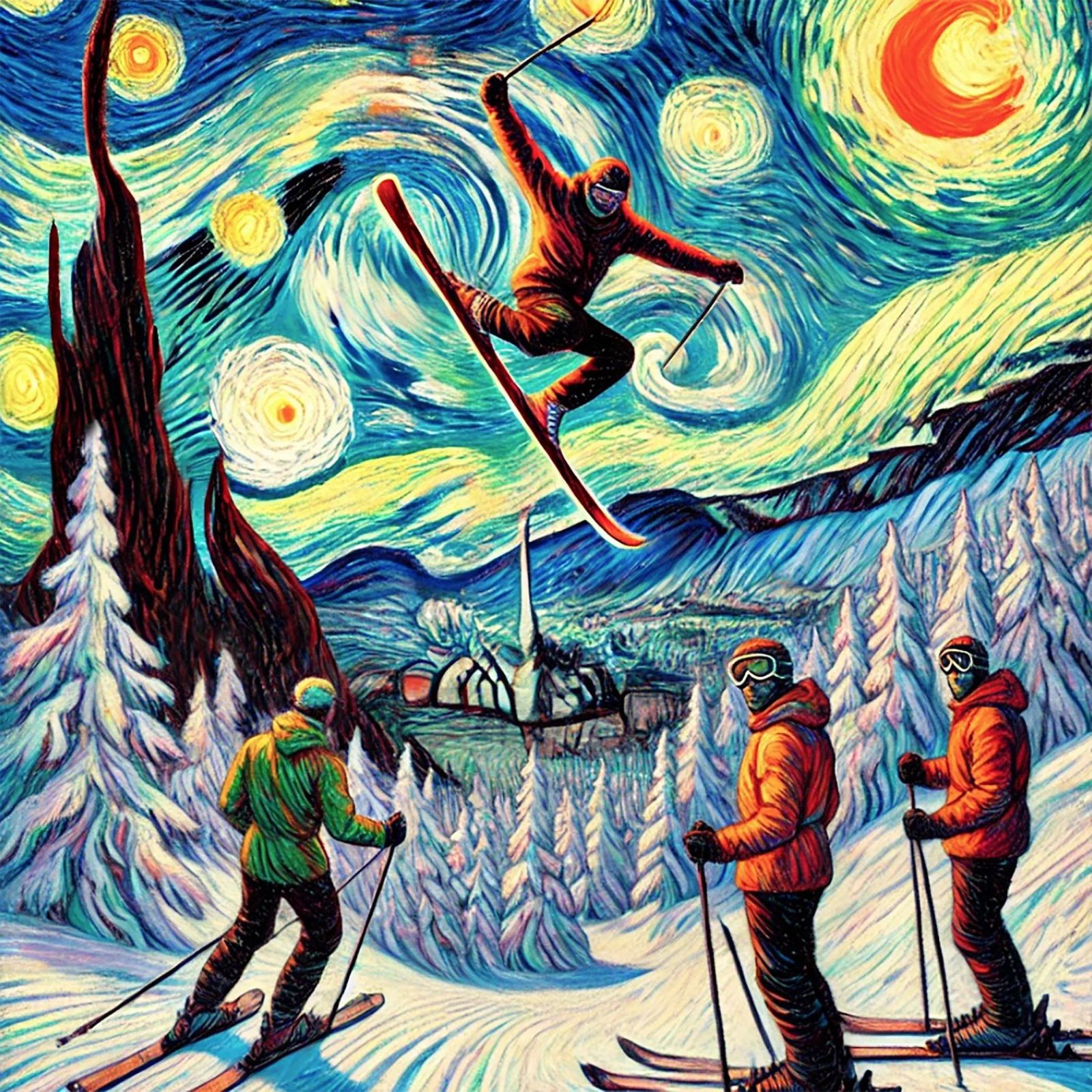 Telemark Deluxe Poster von Vintage Van Gogh