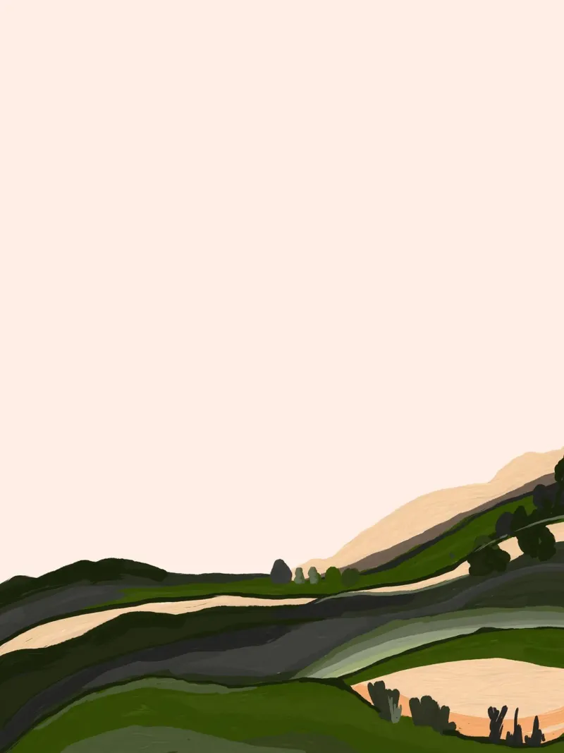 Landscape textured meadow painting Whispers Beneath the Mead poster con telaio in alluminio da mysteriouscoco