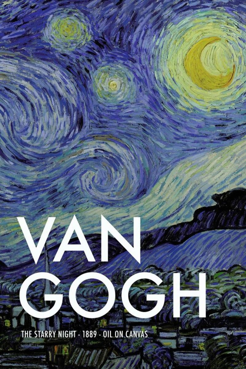 van Gogh - The Starry Night, 1889 II Poster von Vintage by JUNIQE