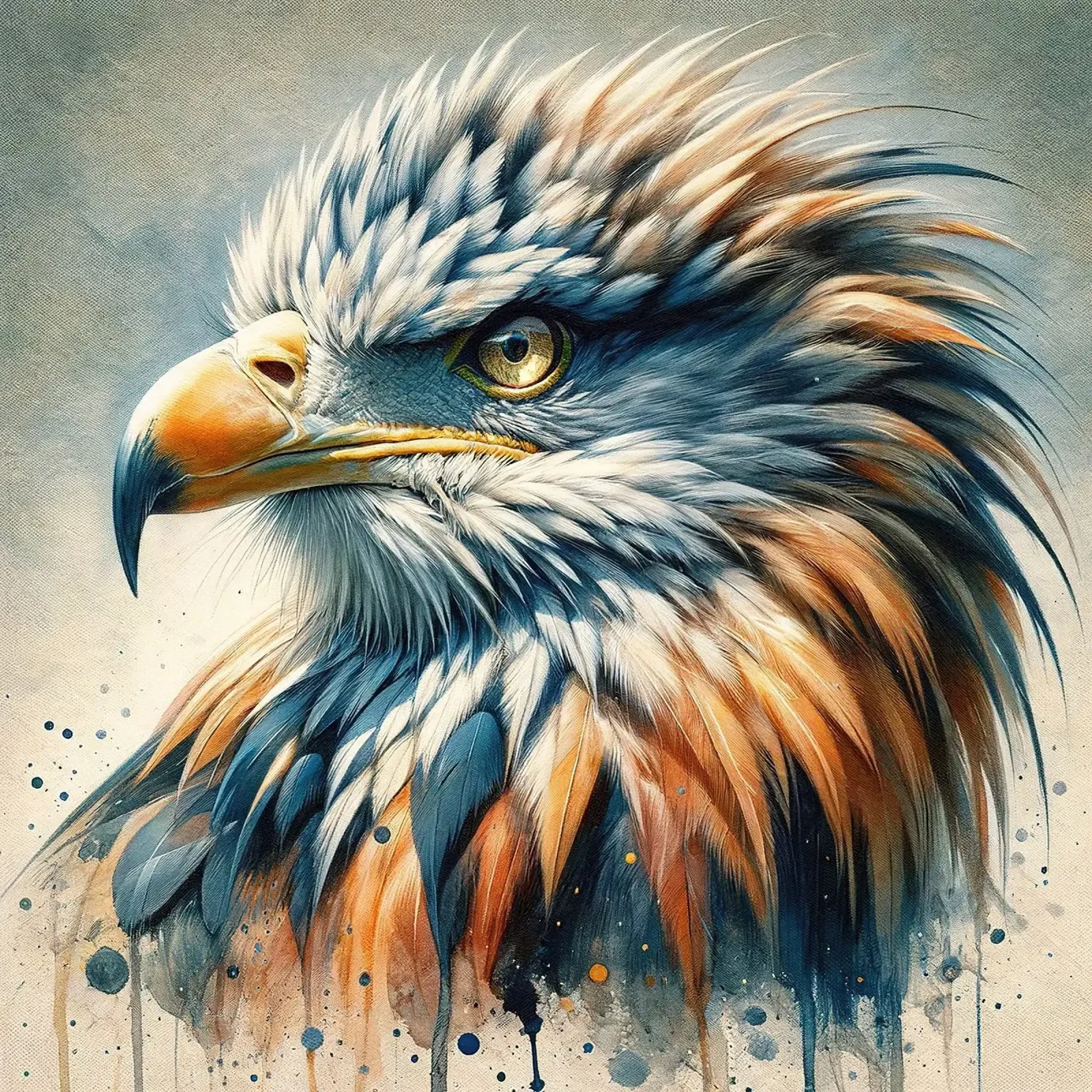 Aquila dalle splendide piume pellicola backlit da Chromatic Fusion Studio