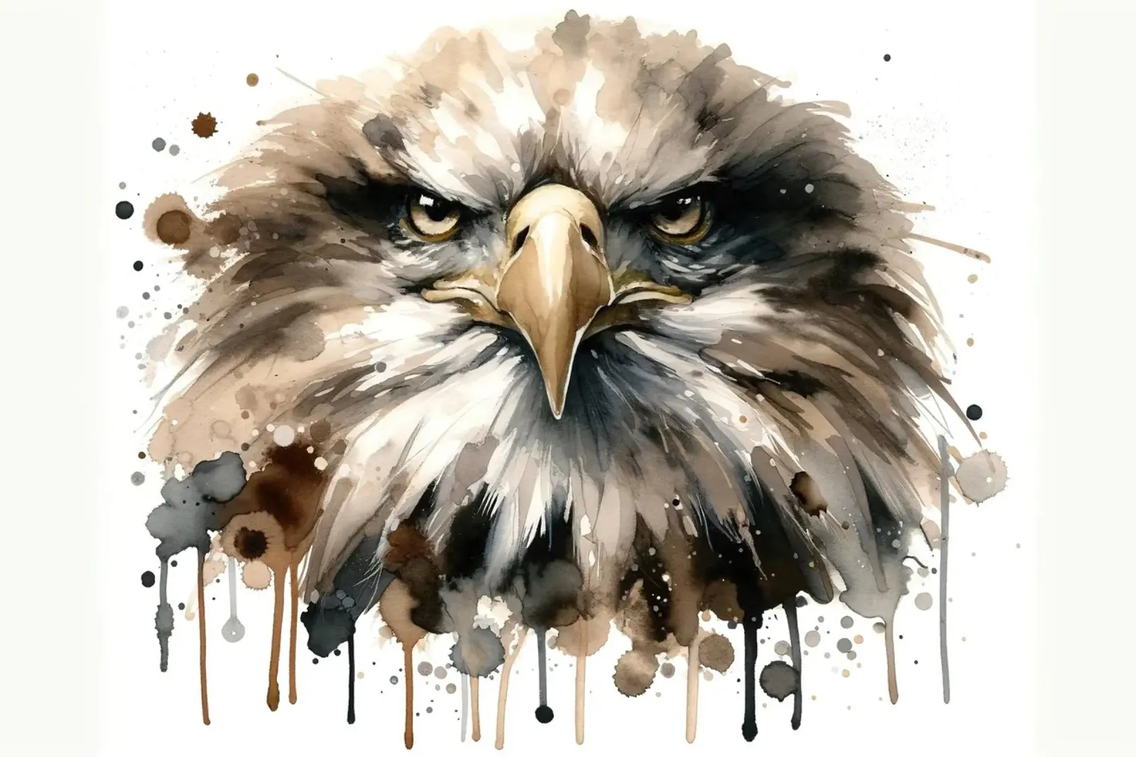 Eagle's Gaze Echoing Through Soft Hues canvas by Chromatic Fusion Studio