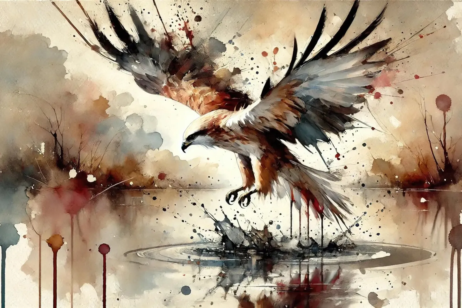 Elegant Avian Splash canvas by Chromatic Fusion Studio