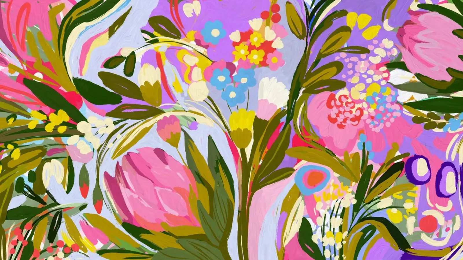 Floral collection poster con telaio in legno da mysteriouscoco
