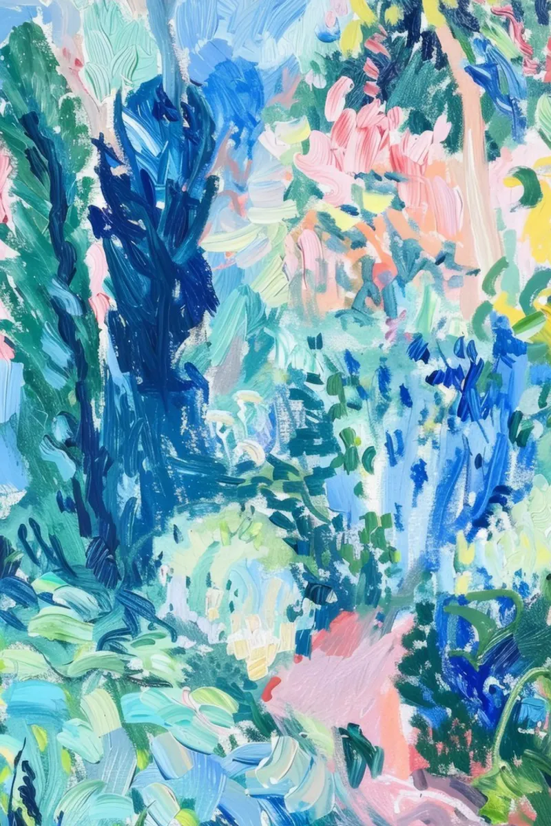 Abstracte bloemenprint, Bloemenposter, Botanische kunst hahnemühle van Boheme