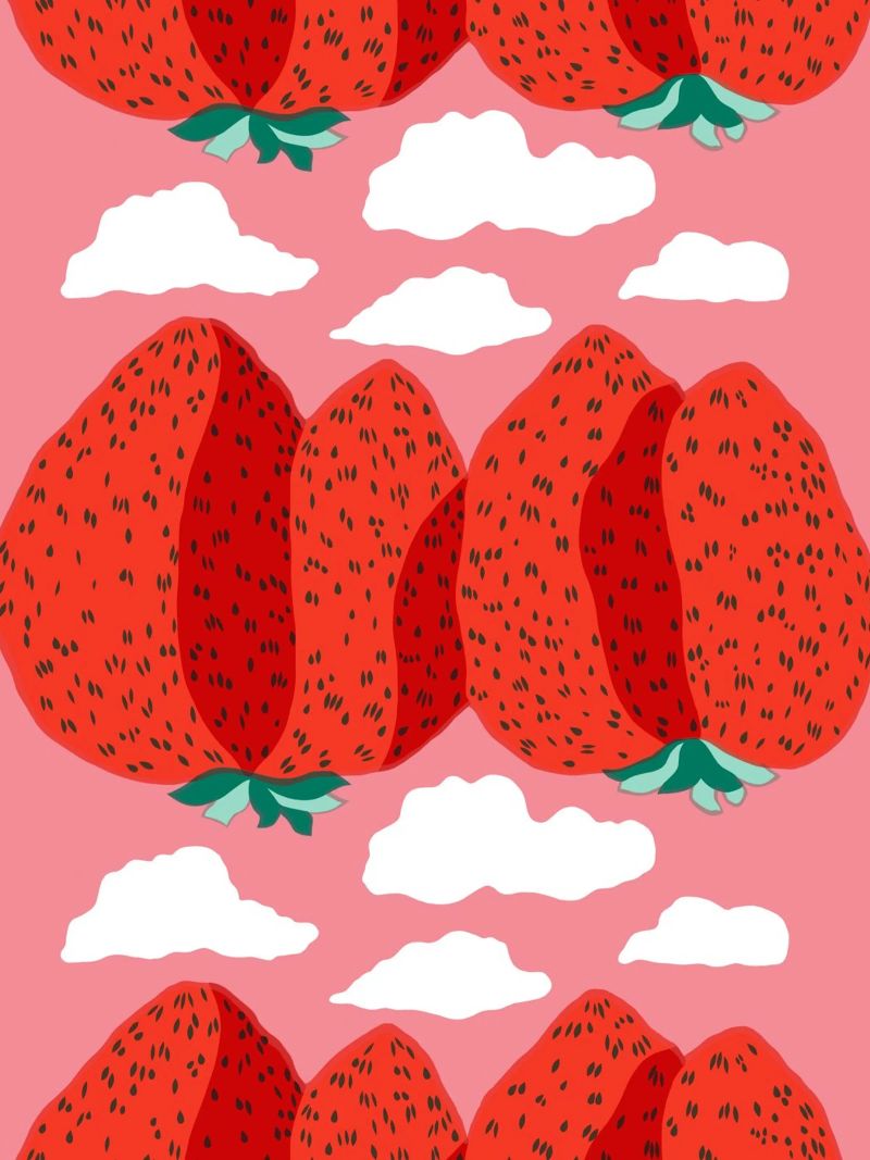 Strawberry poster by Melanie Tintilier