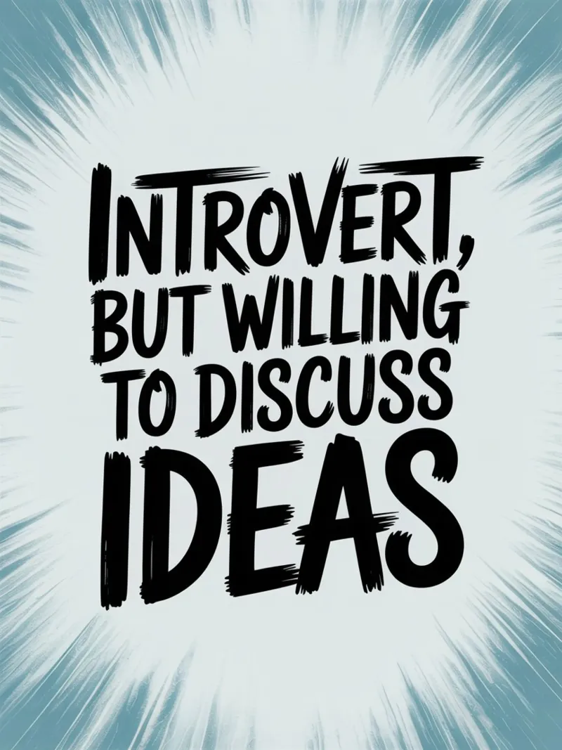 "Introvertiert, aber bereit, Ideen zu diskutieren" - Quiet Power Alu-Dibond von logic