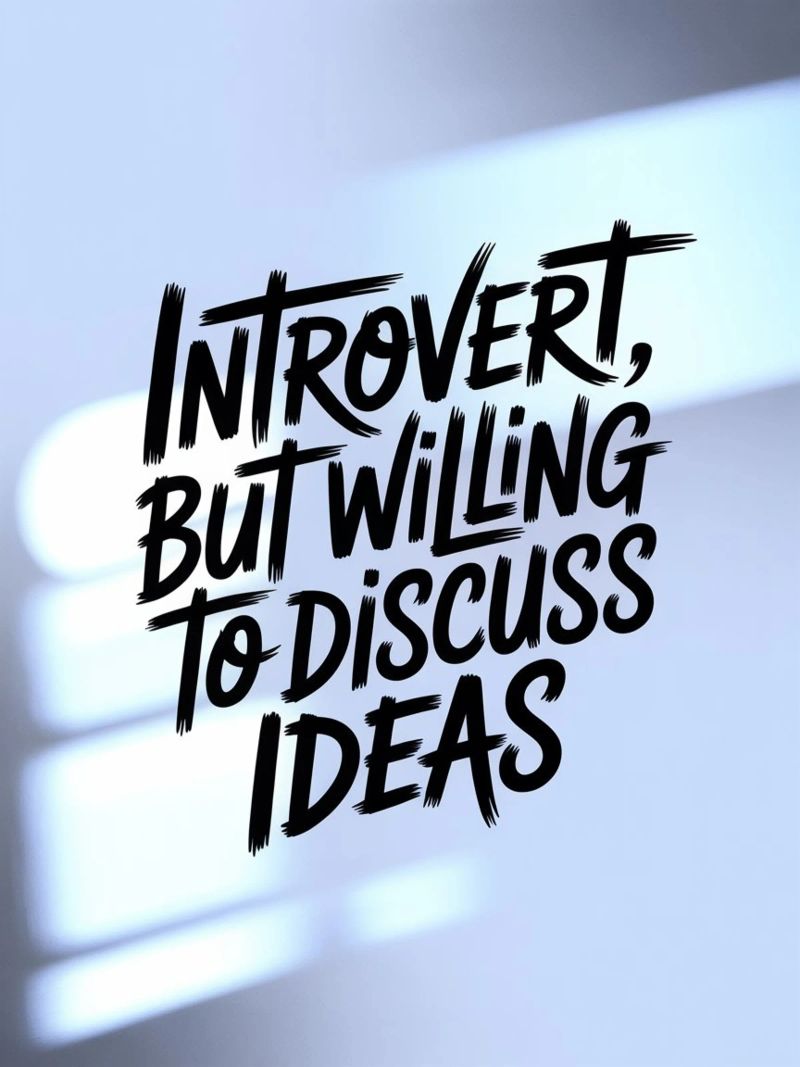 "Introverso, ma disposto a discutere di idee" - Edizione Soft carta hahnemühle da logic