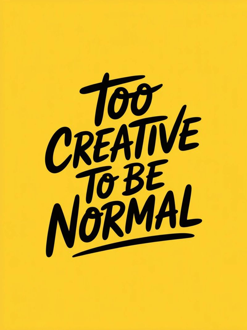 "Zu kreativ, um normal zu sein" - Minimal Vibes Poster von logic