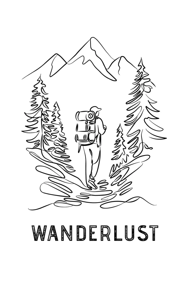 Wanderlust - Line Art film rétro-éclairé de pierosvisuals