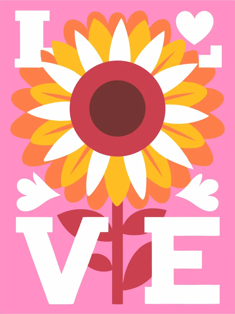 La bellezza dei girasoli poster con telaio in legno da FLOWER PLACE SHOP