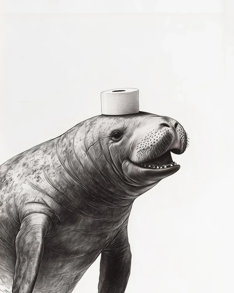 Manatee Hahnemühle von animals_studio