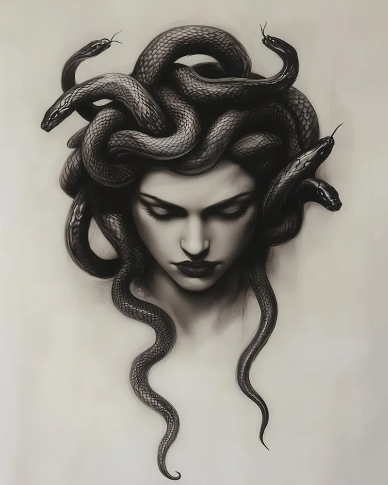 Medusa Portret backlit folie van animals_studio