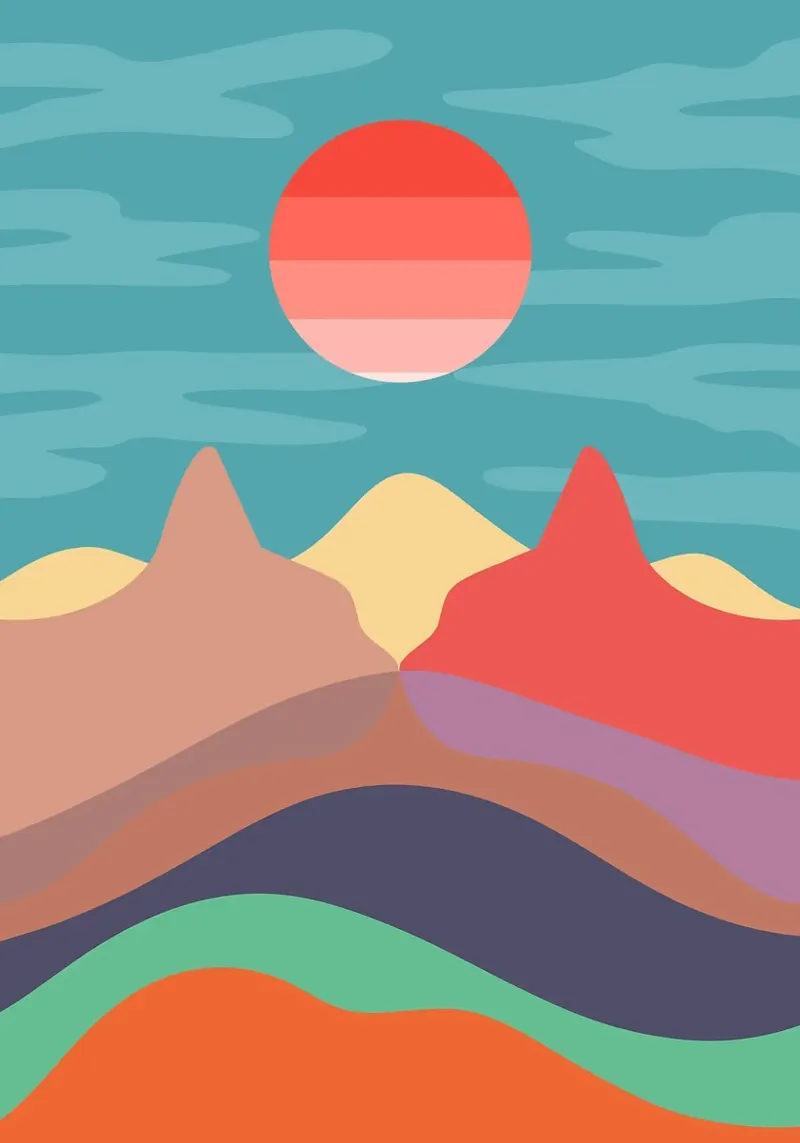 sun mountains clouds horizon layers desert sky hahnemühle by minerva santiago