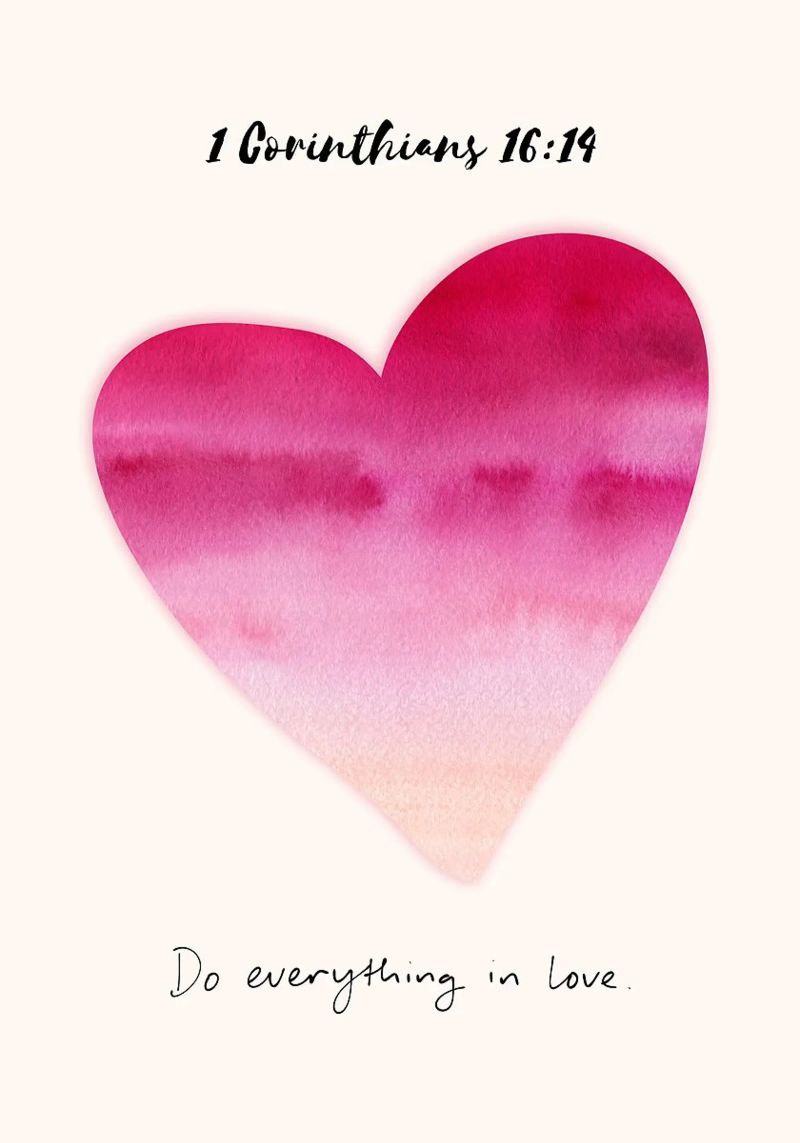 Herz Zitat Skriptur Aquarell rosa rot Gradient Liebe fait Poster von Gloria A Kifyuk