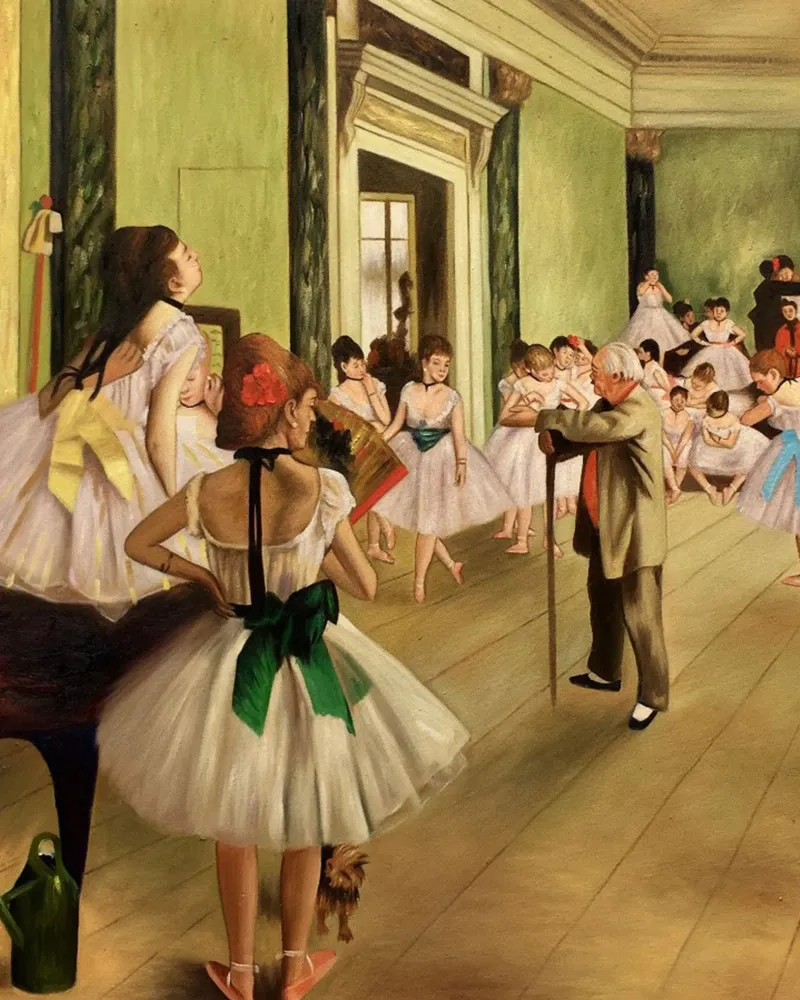 Degas - De dansles canvas van Alfieson