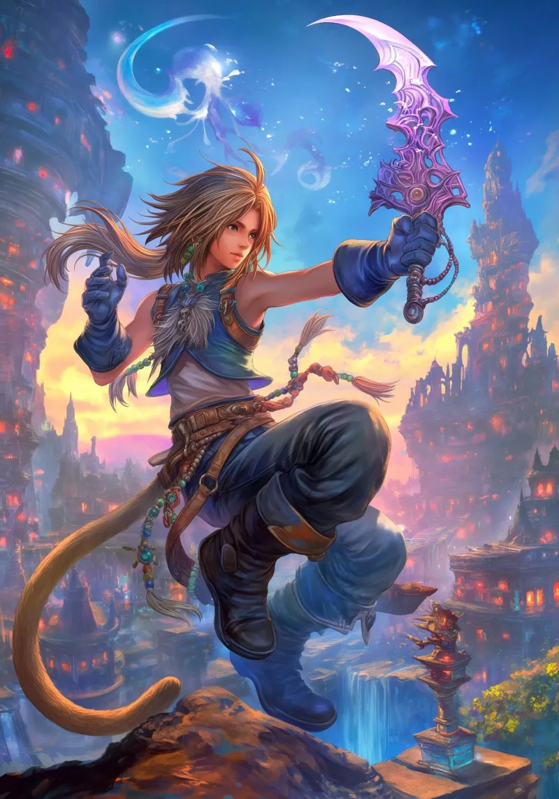 Zidane Tribale Final Fantasy IX pellicola backlit da Fleur de Lys