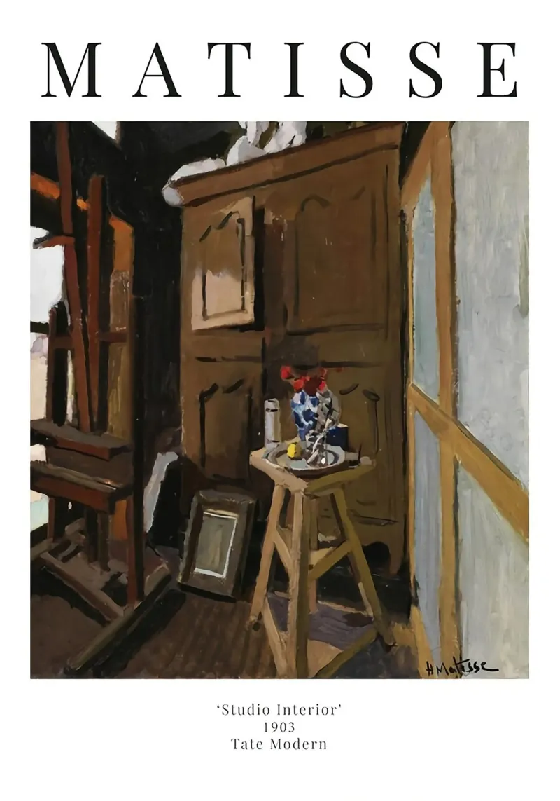 Henri Matisse - Studio Interior - Exhibition Poster alu-dibond by Perdana shop