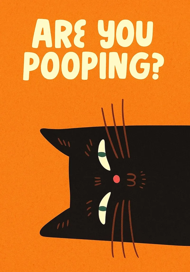 gatto divertente stai facendo la cacca bagno divertente poster con telaio in plastica da Nayara