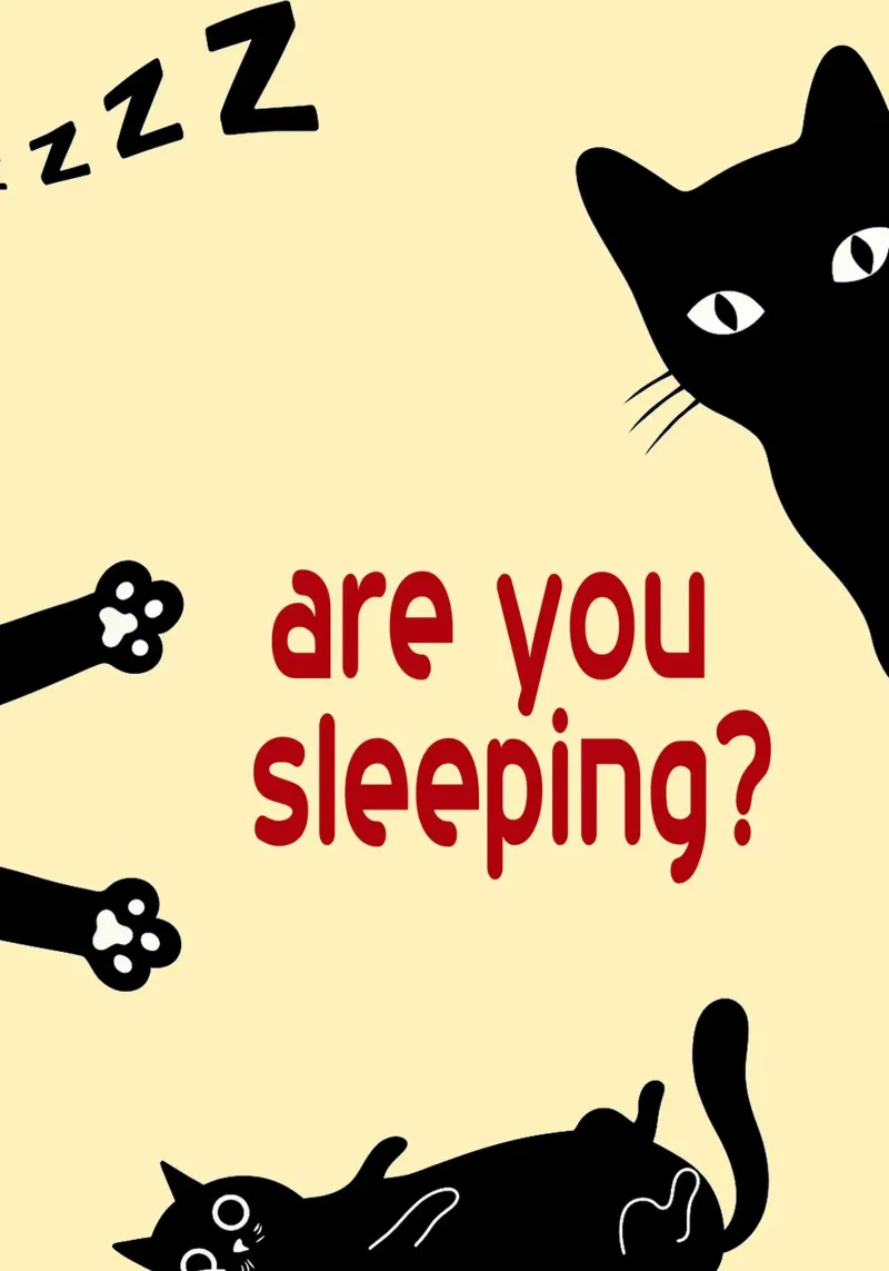 gatto divertente stai dormendo camera da letto poster con telaio in plastica da Nayara