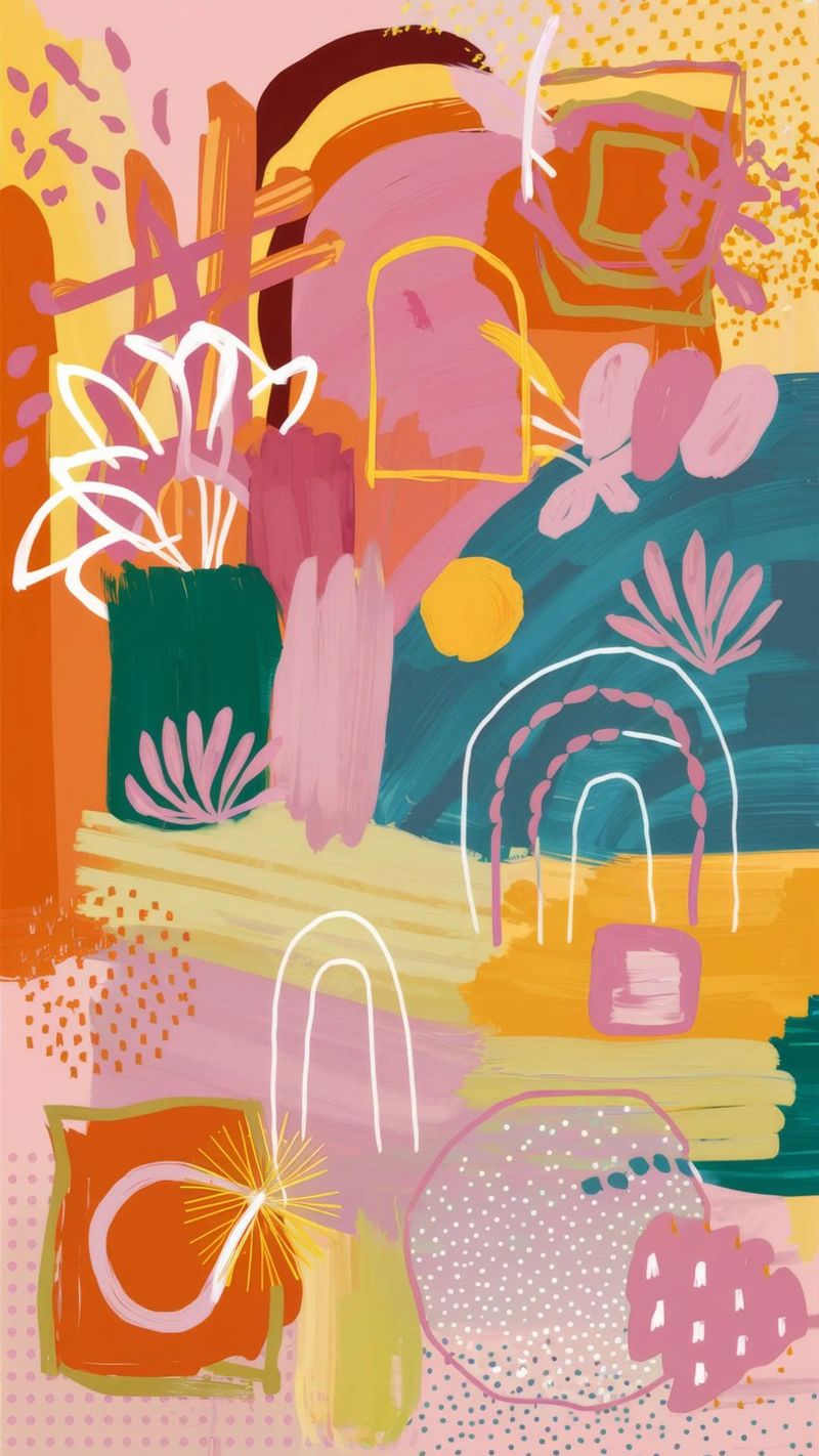 Llama abstrait en fleurs poster de Pake Nebula