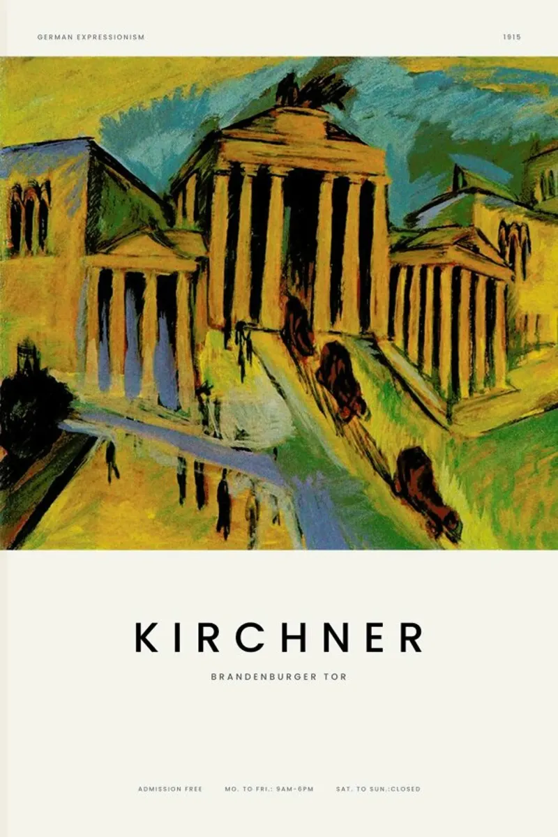 Kirchner - Brandenburger Tor poster da Vintage by JUNIQE