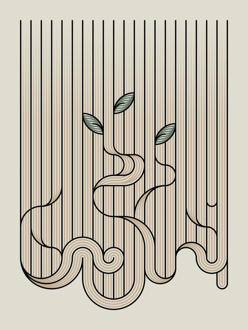 linee curve poster da hinity