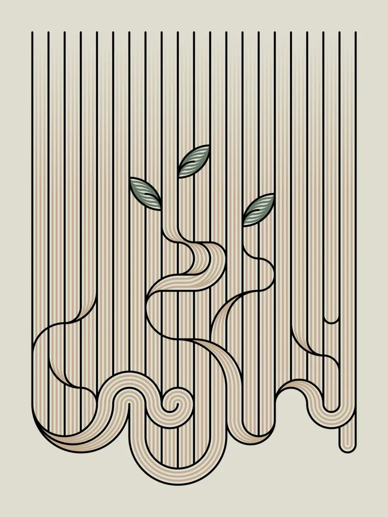 Linien Kurven Hahnemühle von hinity