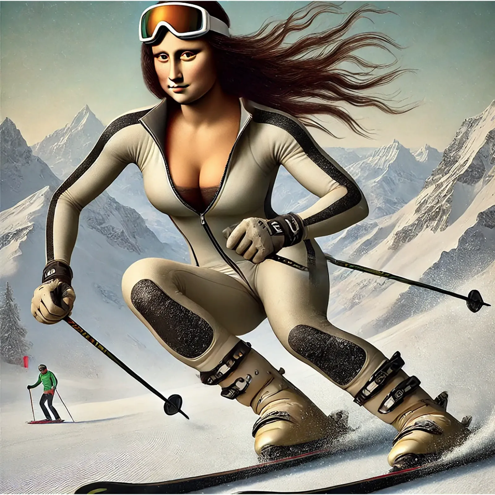 MONA LISA SKIING carta hahnemühle da Vintage Van Gogh