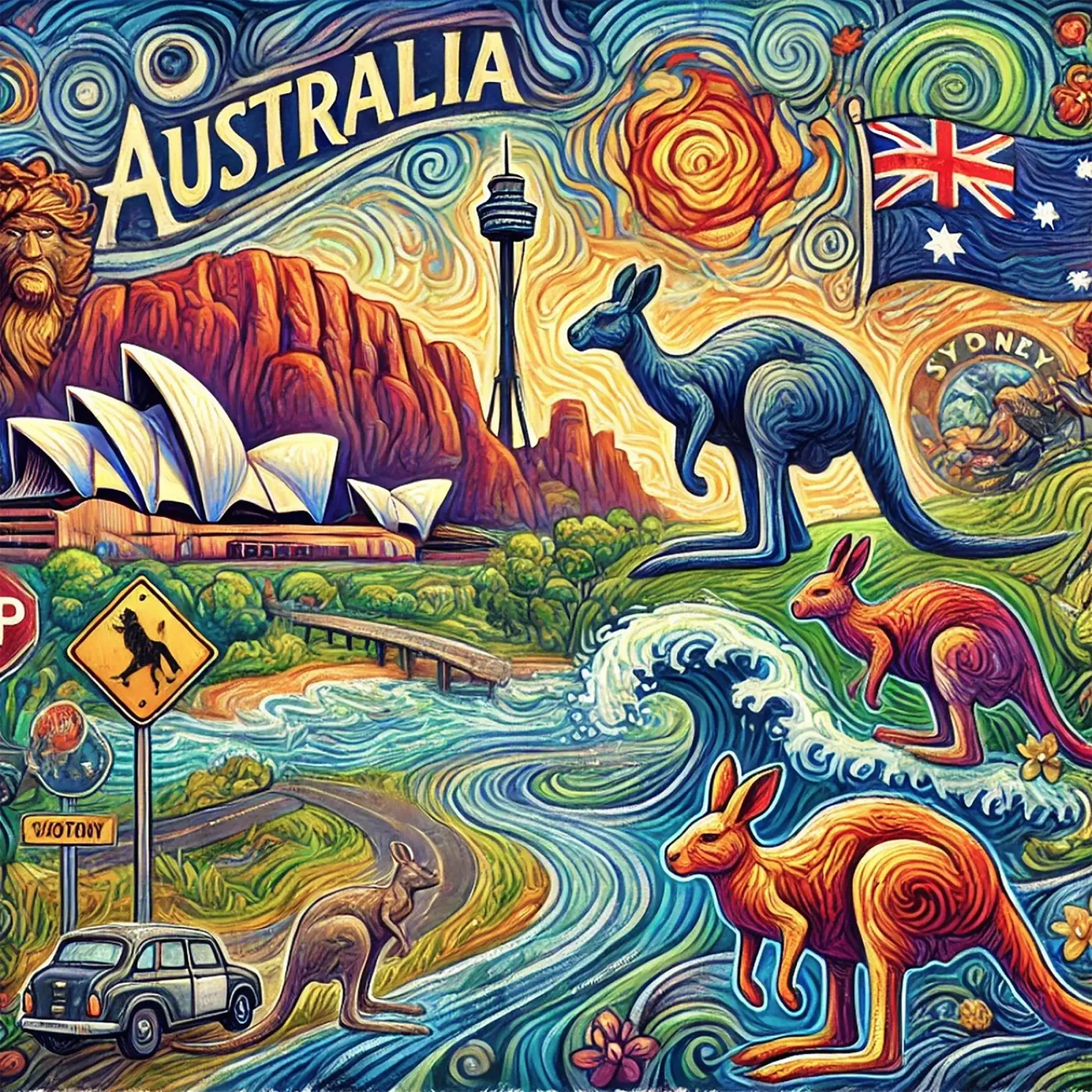 AUSTRALIA Van Gogh Style carta hahnemühle da Vintage Van Gogh